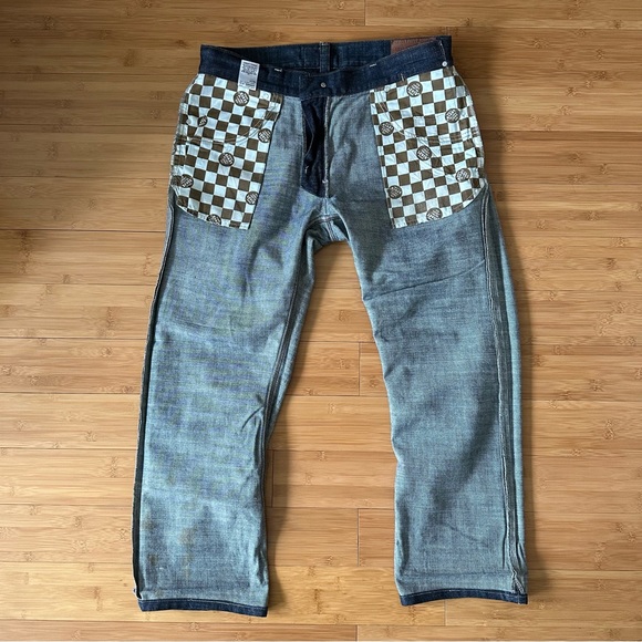 Levi's 514 Slim Straight Denim Blue Jean 36x30 Double Flap Pockets Zip Fly - Picture 13 of 16